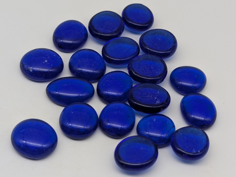 Glasnuggets kobaltblau transparent 15-17 mm/1 kg